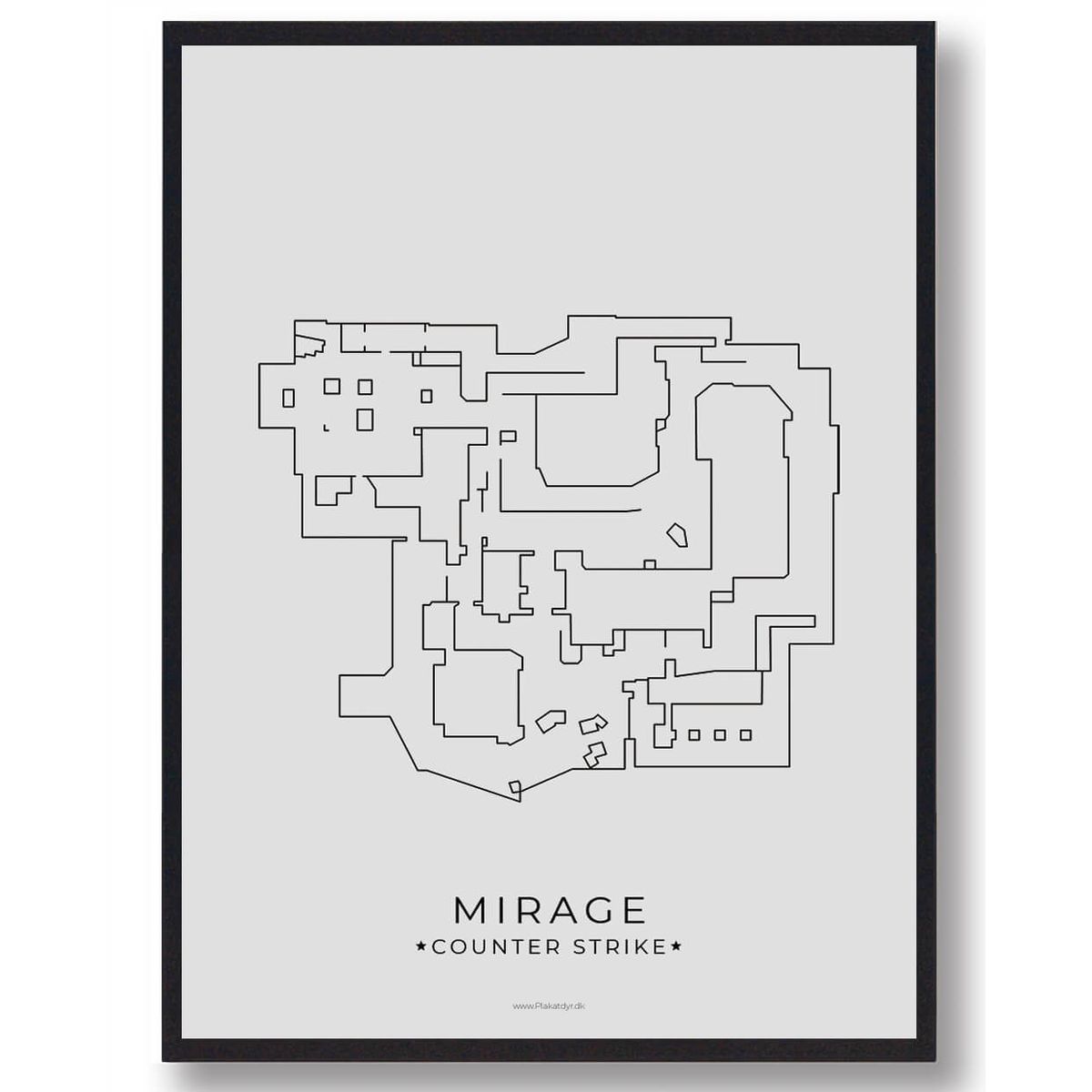 Mirage map - CS gamerplakater (Størrelse: L - 50x70cm (B2))