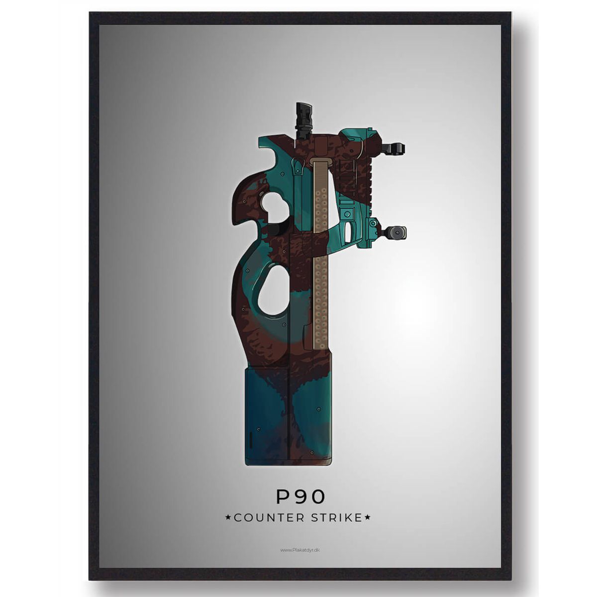 P90 - CS gamerplakater (Størrelse: L - 50x70cm (B2))