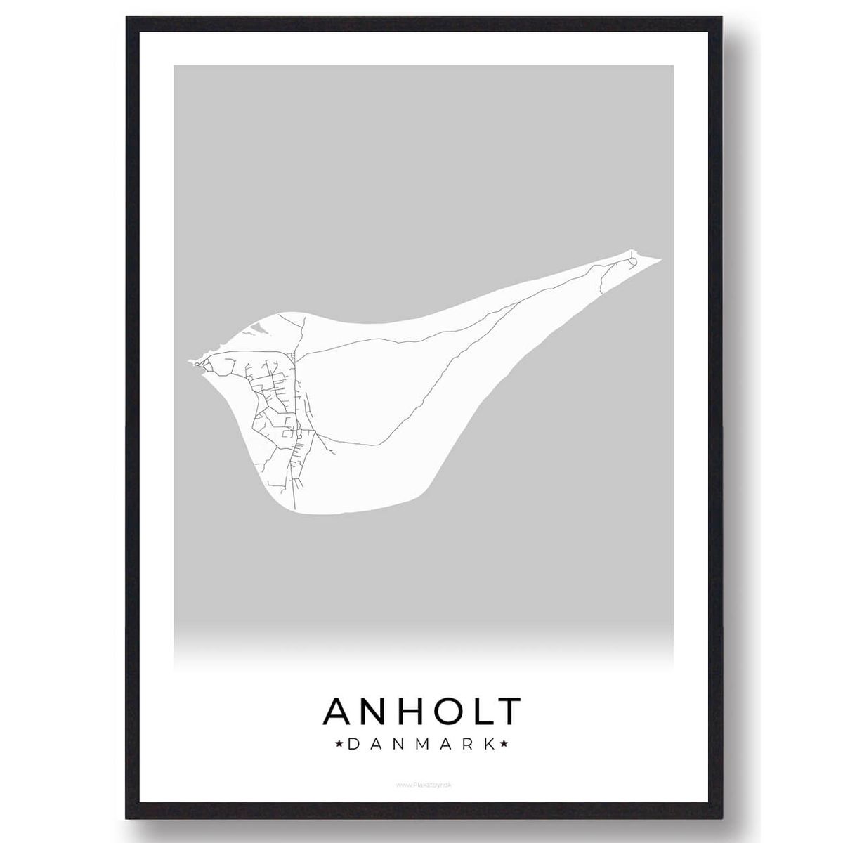 Anholt plakat (Størrelse: L - 50x70cm (B2))