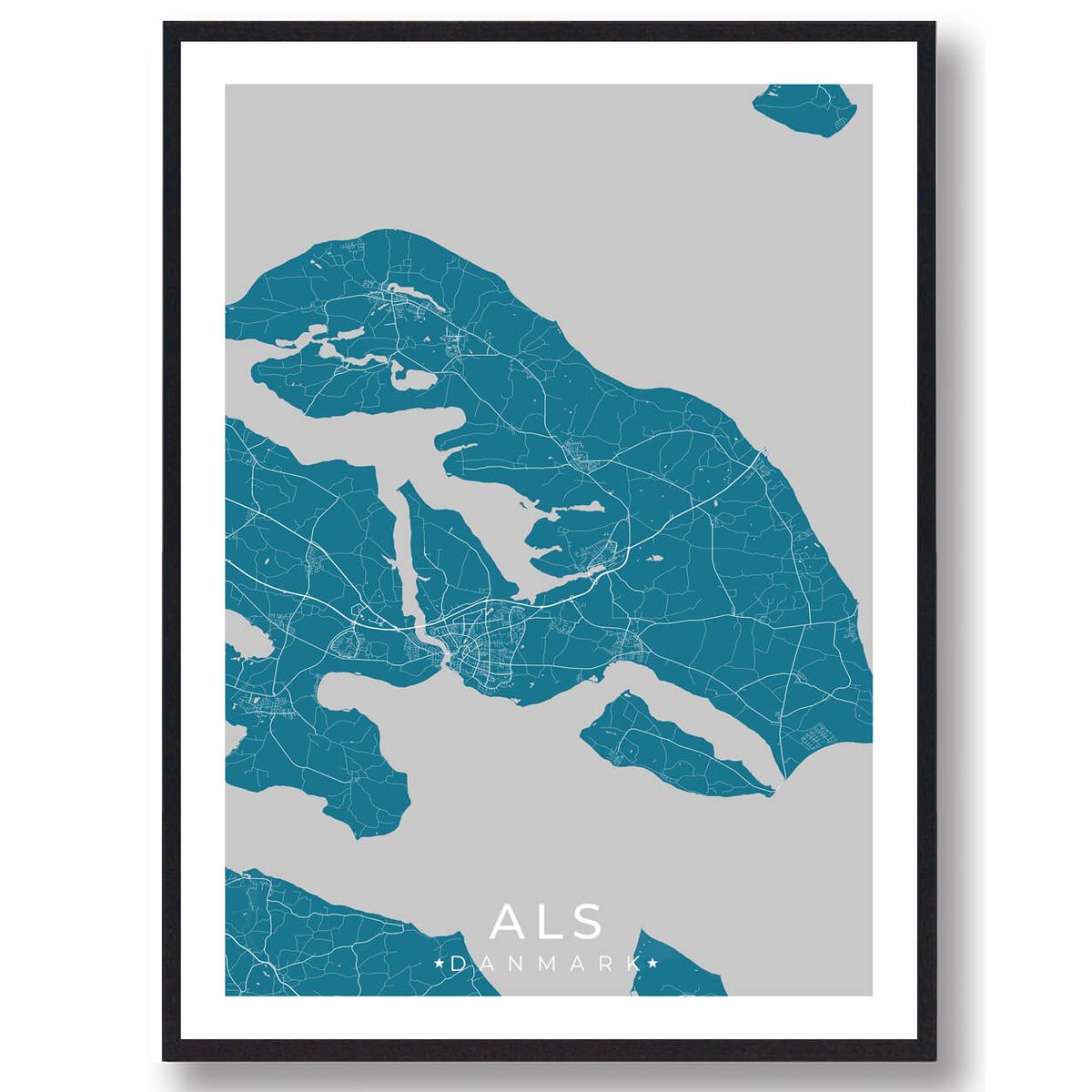 Als plakat - blå (Størrelse: L - 50x70cm (B2))