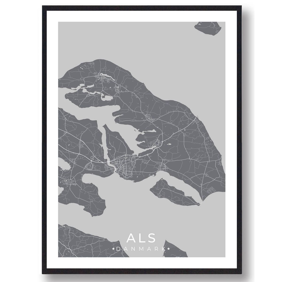 Als plakat - grå (Størrelse: L - 50x70cm (B2))