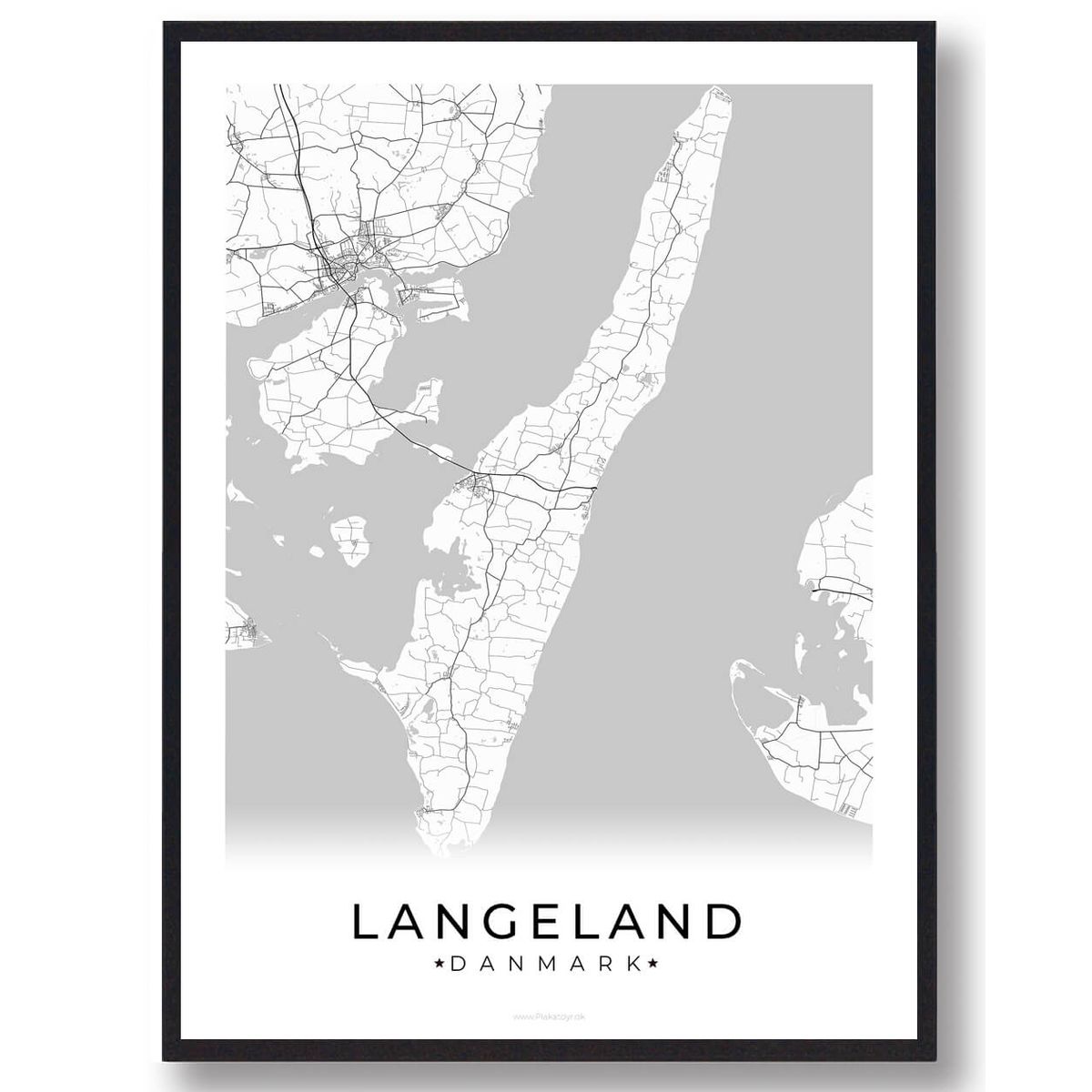 Langeland plakat (Størrelse: L - 50x70cm (B2))