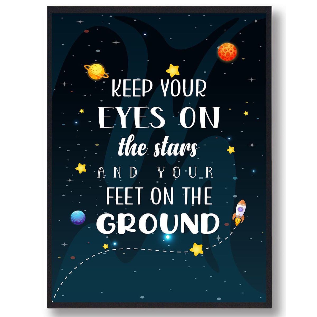 Keep your eyes on the stars - plakat (Størrelse: L - 50x70cm (B2))