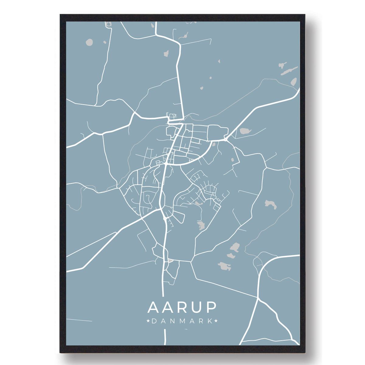 Aarup plakat - lyseblå (Størrelse: L - 50x70cm (B2))