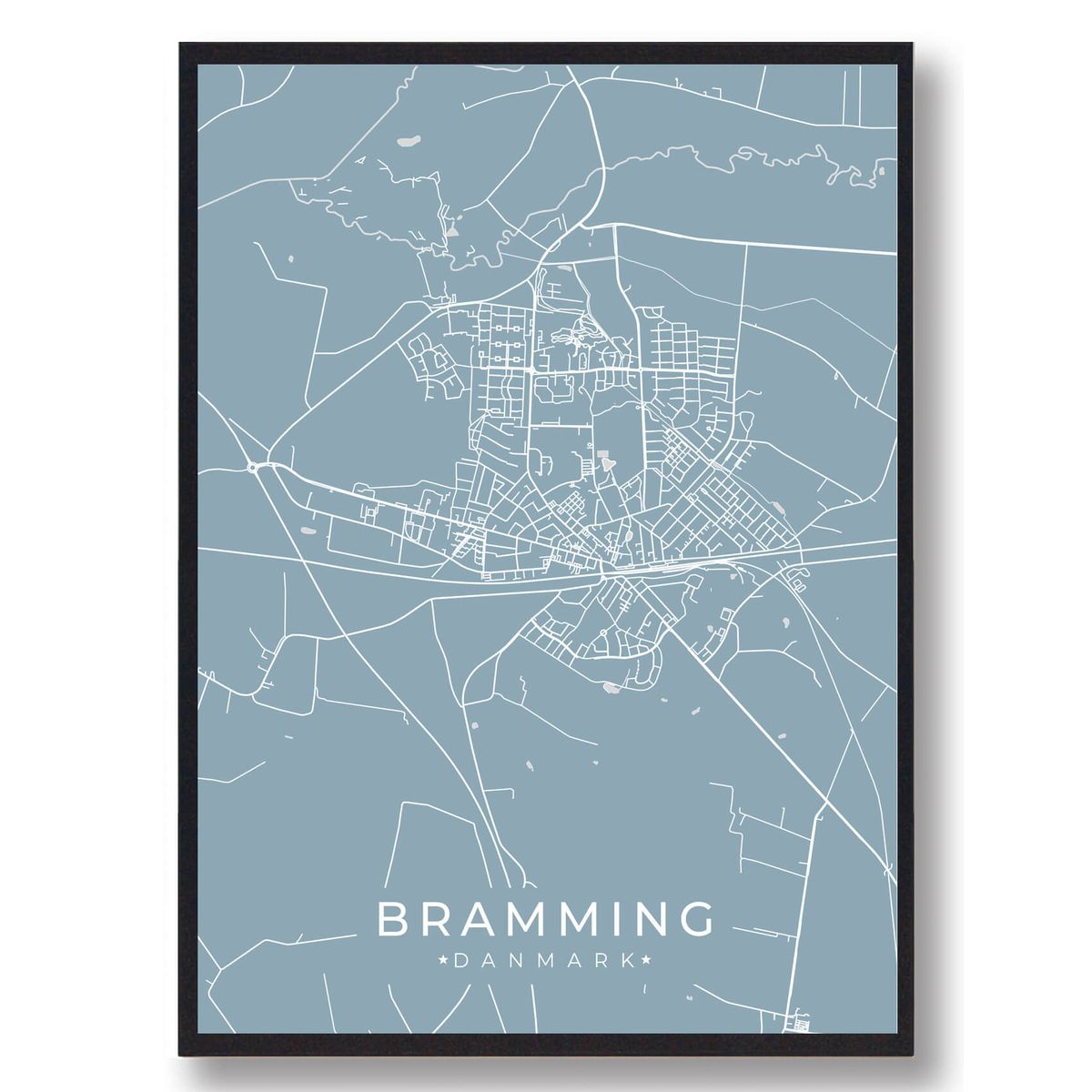 Bramming plakat - lyseblå (Størrelse: L - 50x70cm (B2))