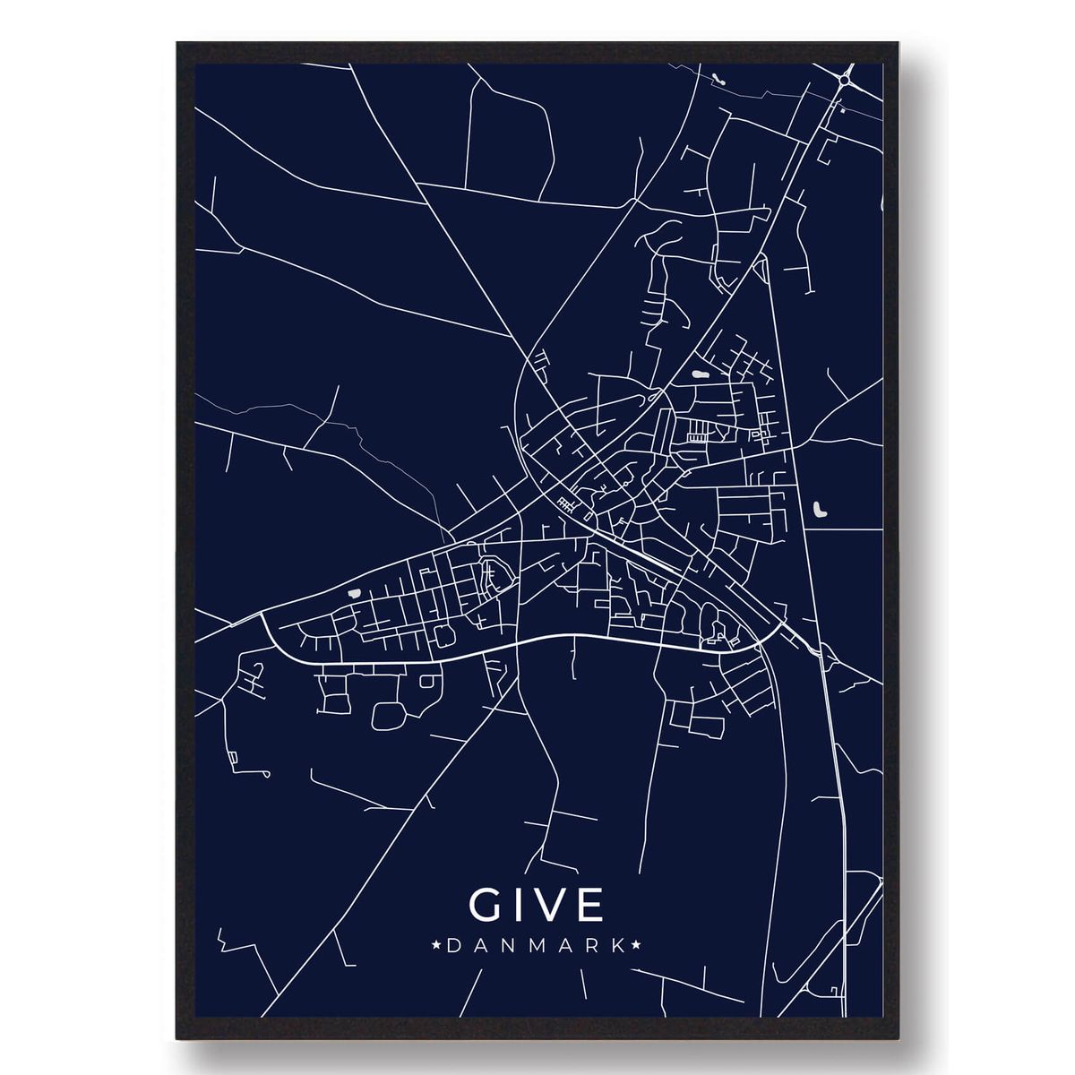 Give plakat - mørkeblå (Størrelse: L - 50x70cm (B2))