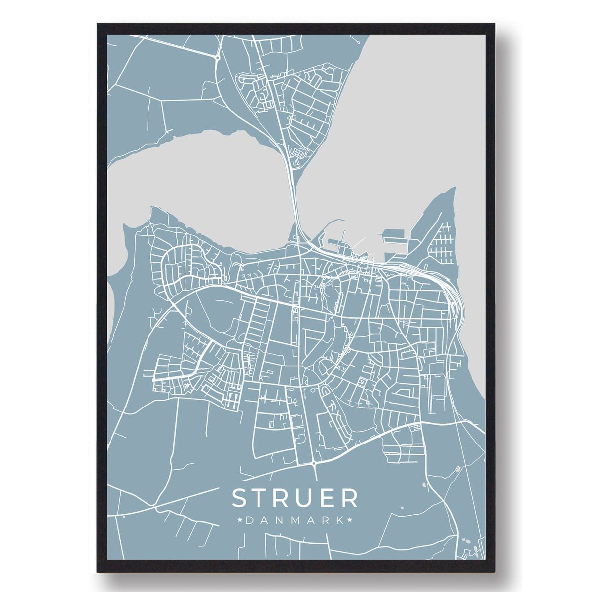 Struer plakat - lyseblå (Størrelse: L - 50x70cm (B2))