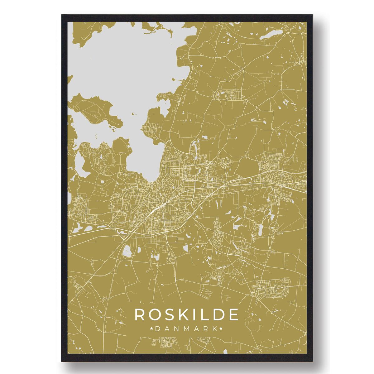 Roskilde - gul (Størrelse: L - 50x70cm (B2))