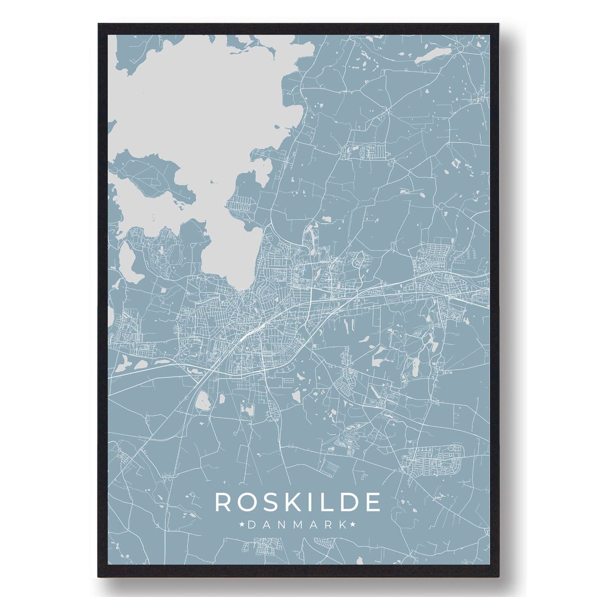 Roskilde - lyseblå (Størrelse: L - 50x70cm (B2))