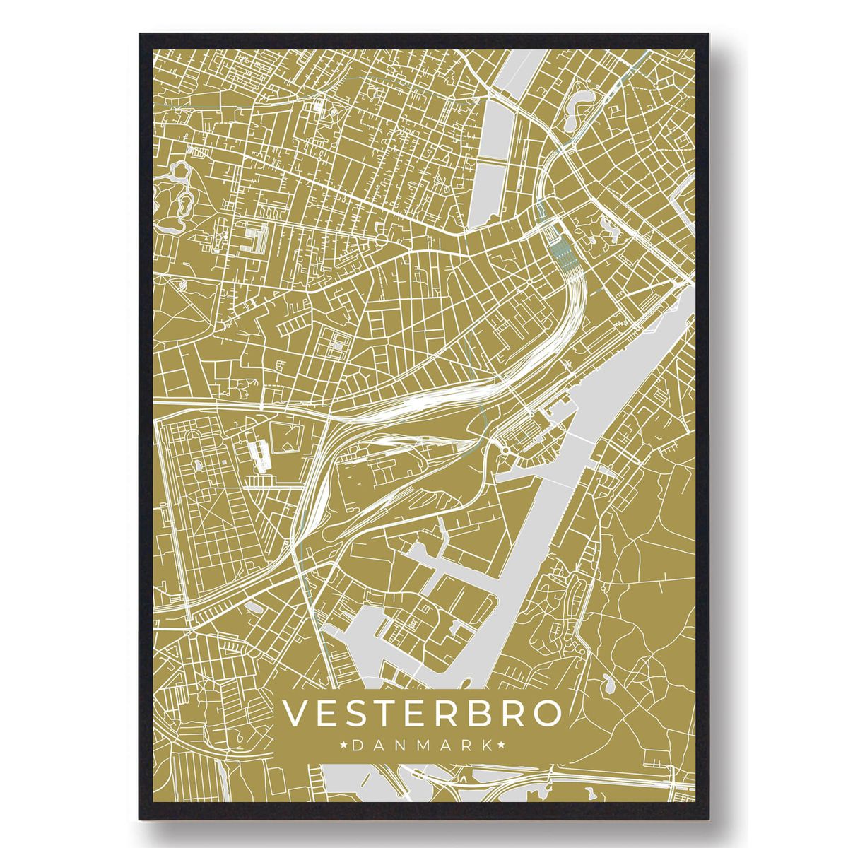 Vesterbro - gul (Størrelse: L - 50x70cm (B2))