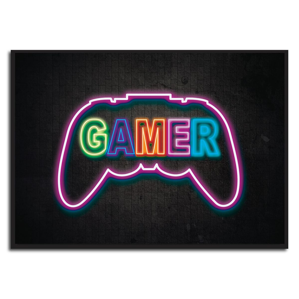 Gamer - neon gamerplakater (Størrelse: S - 21x29,7cm (A4))