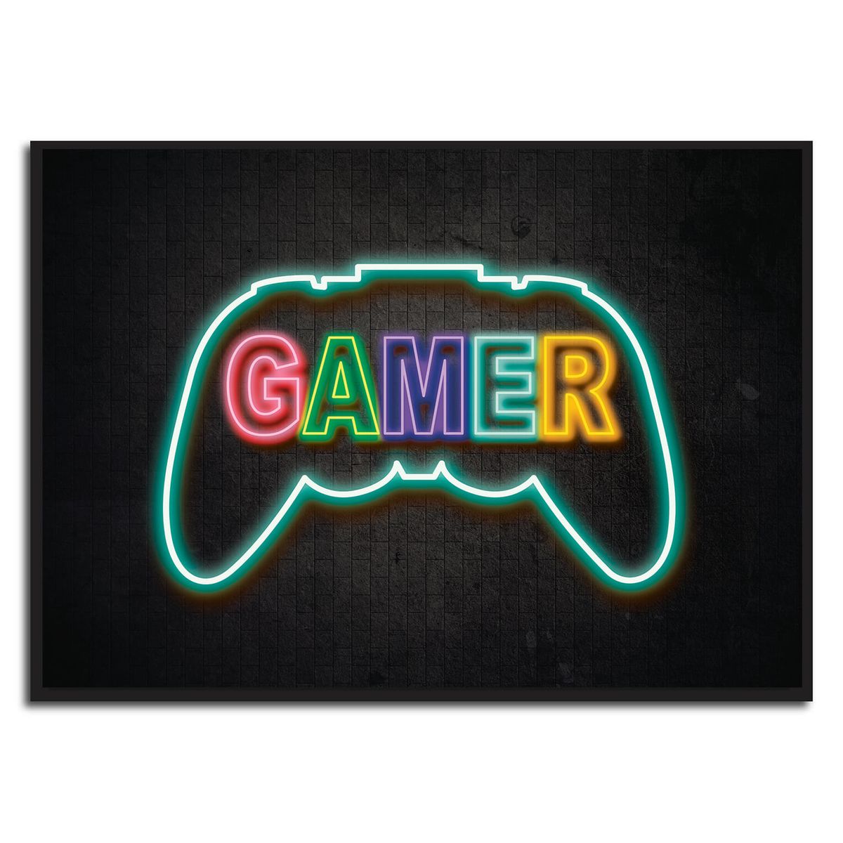 Gamer - neon grøn gamerplakater (Størrelse: S - 21x29,7cm (A4))