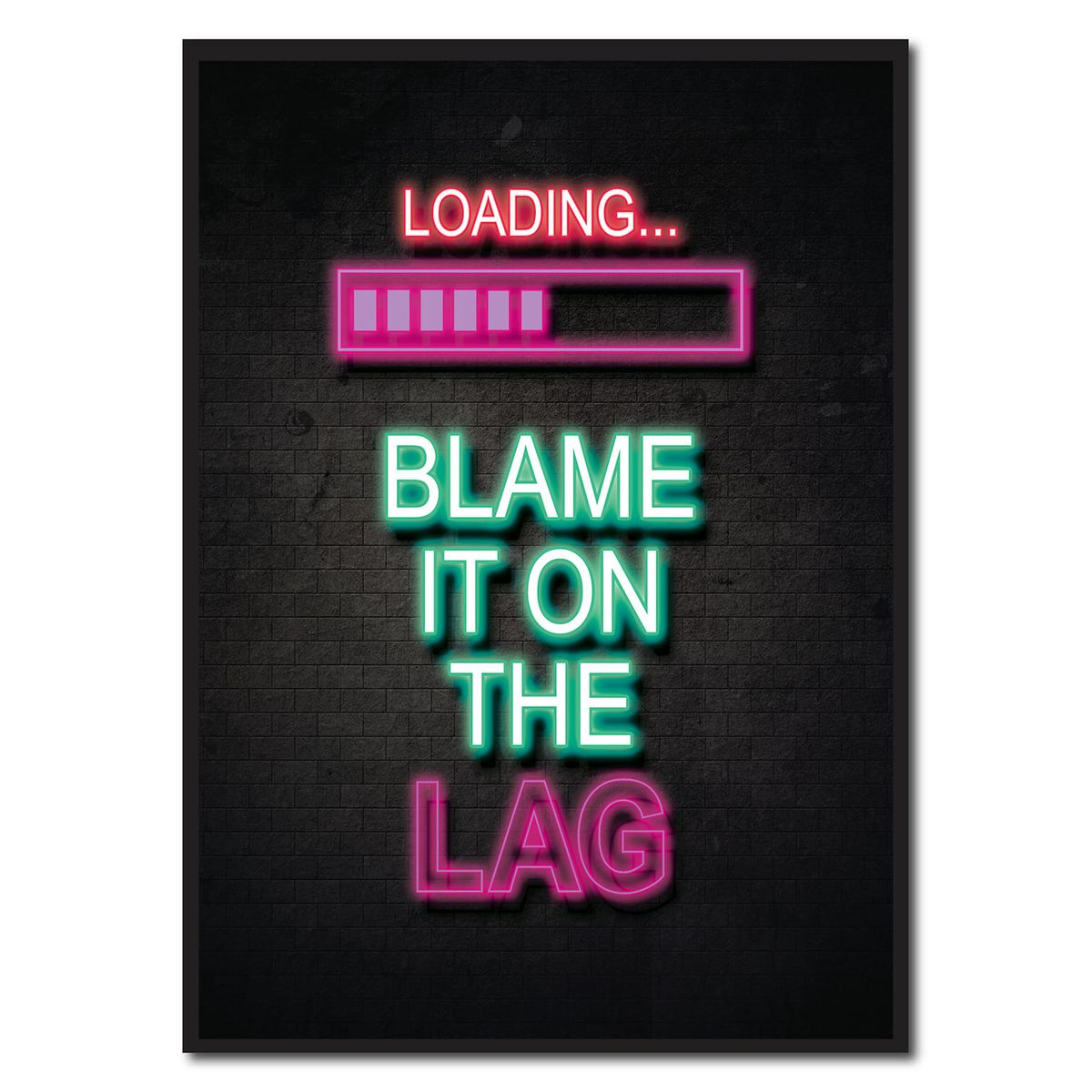 Loading - neon gamerplakater (Størrelse: L - 50x70cm (B2))