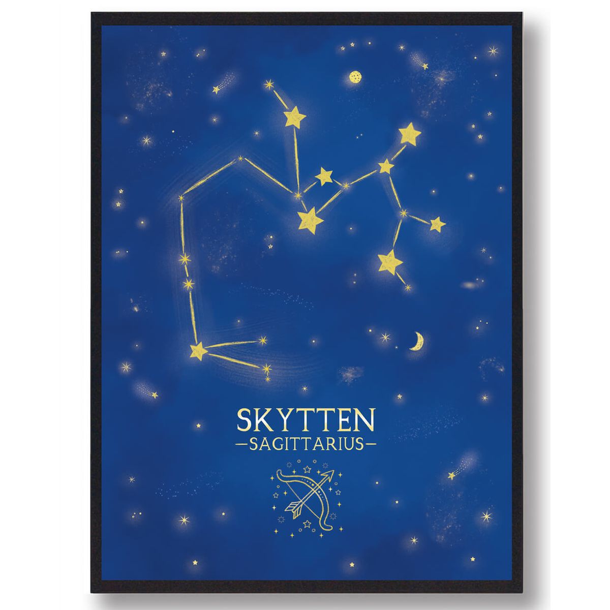 Stjernebillede skytten - blå (Størrelse: L - 50x70cm (B2))