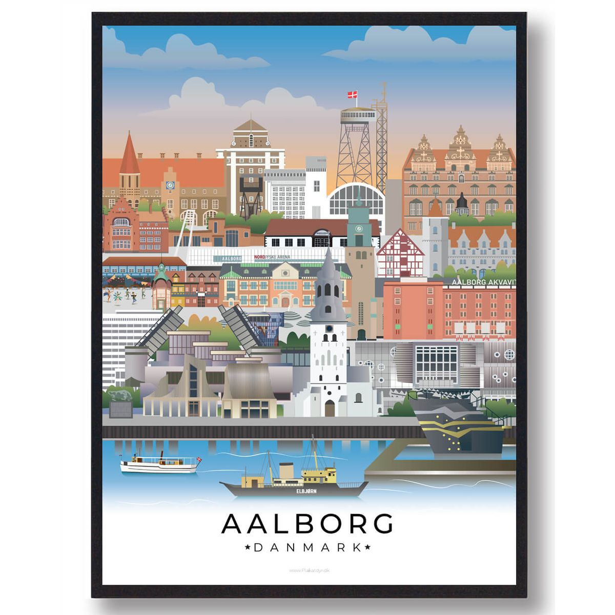 Aalborg plakat (Nyhed) (Størrelse: XL - 70x100cm)