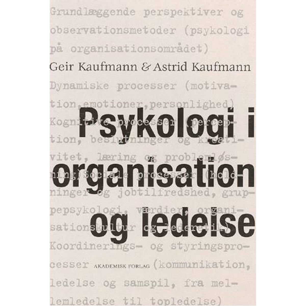 Psykologi i organisation og ledelse