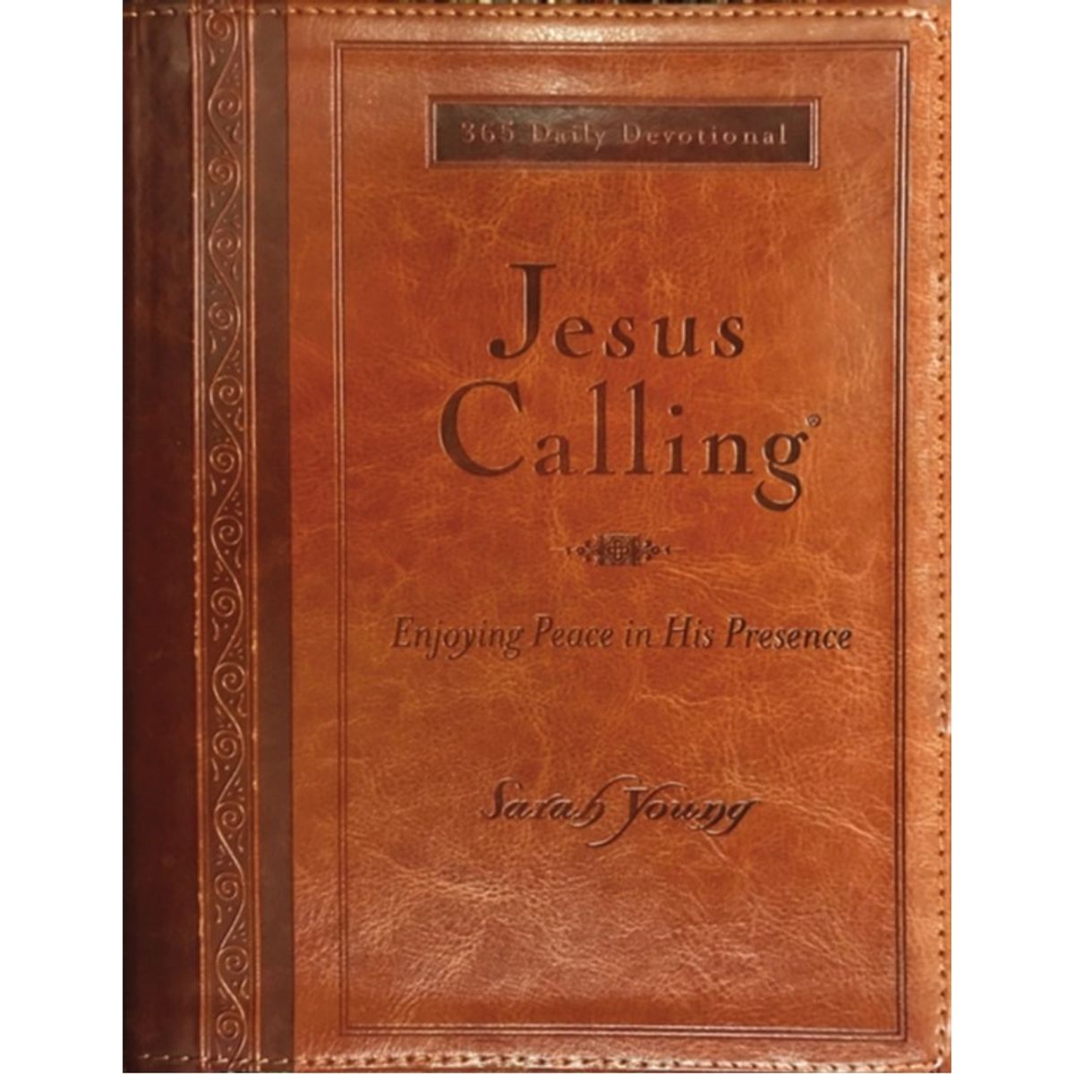 Jesus Calling, Large Text Brown Leathersoft, with Full Scriptures