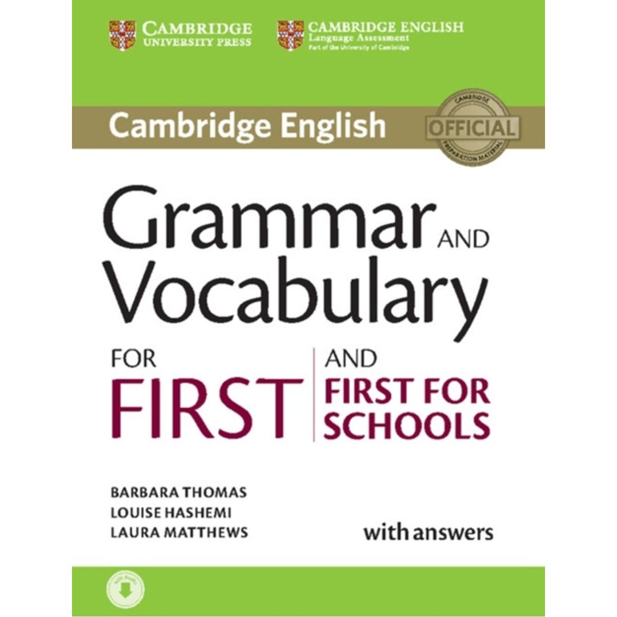 Grammar and Vocabulary for First and First for Schools Book with Answers and Audio