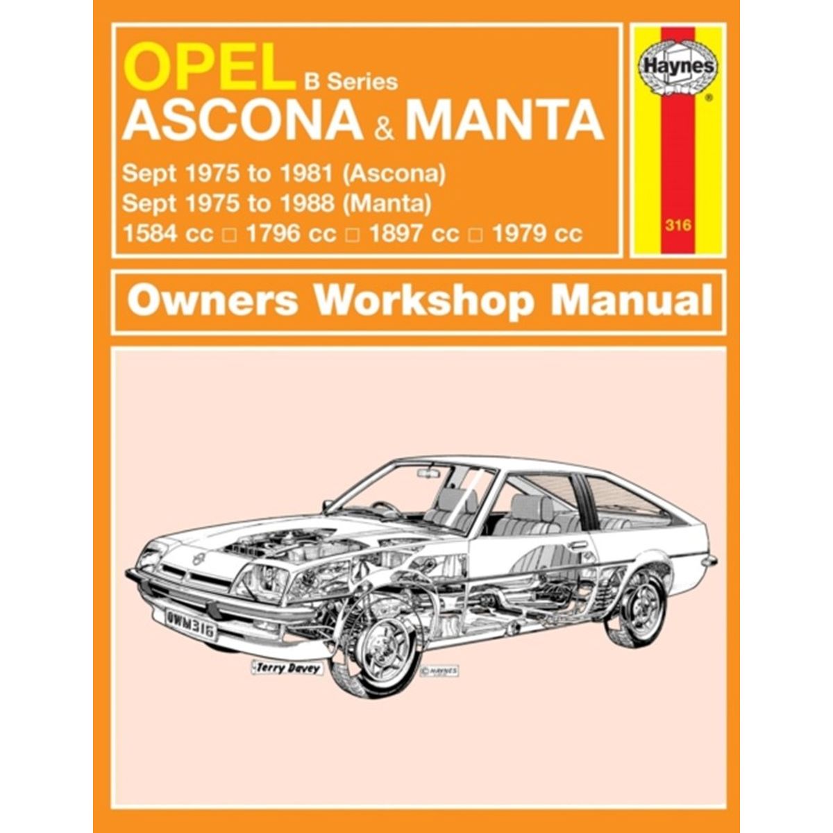 Opel Ascona & Manta (B Series) (Sept 75 - 88) Haynes Repair Manual