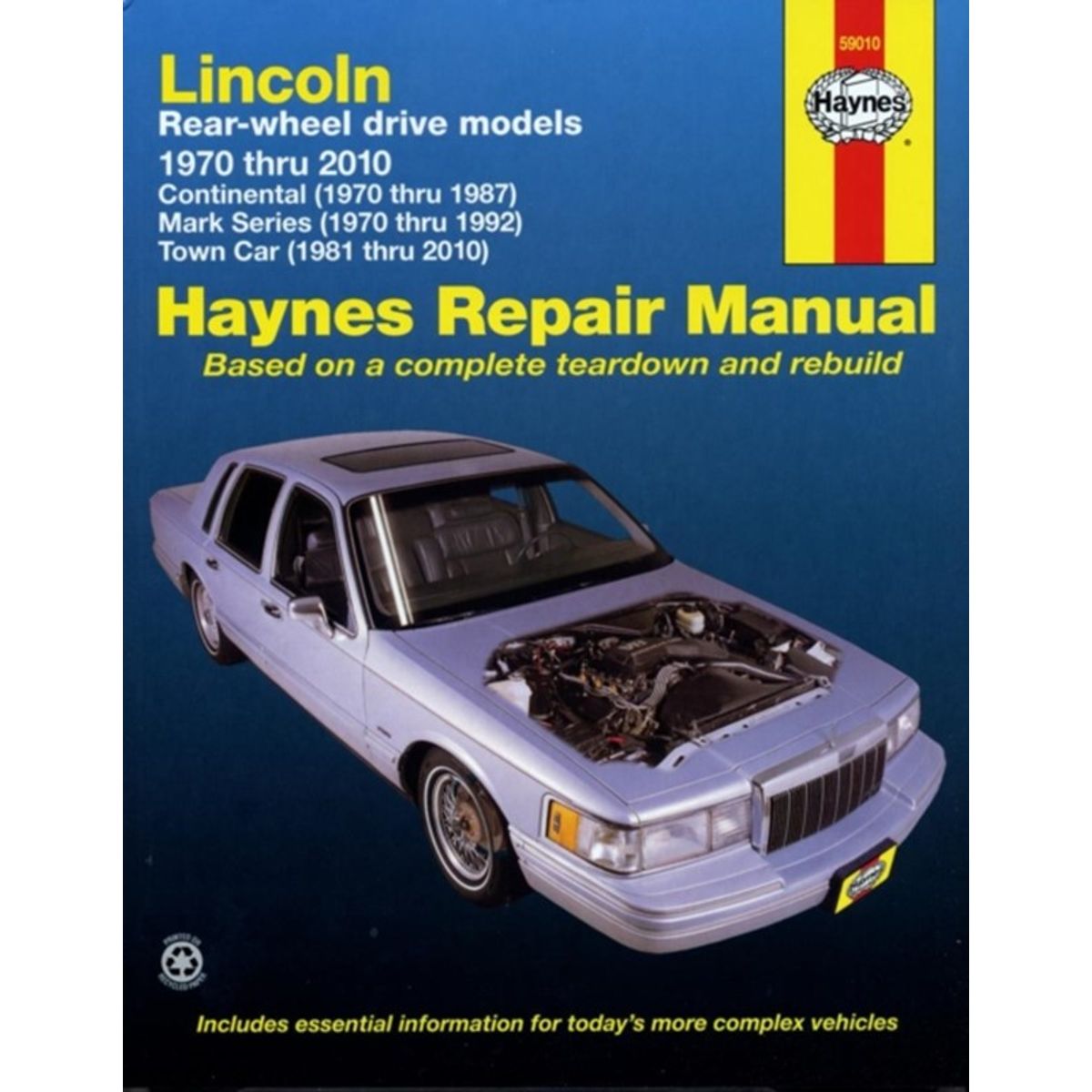 Lincoln RWD covering Continental (70-87) Mark Series (70-92) Town Car (81-10) Haynes Repair Manual (USA)