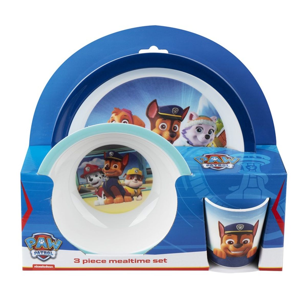 Paw Patrol spisesæt i tre dele - blå