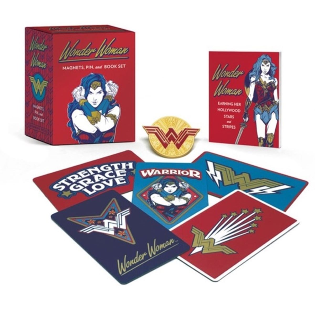 Wonder Woman: Magnets, Pin, and Book Set