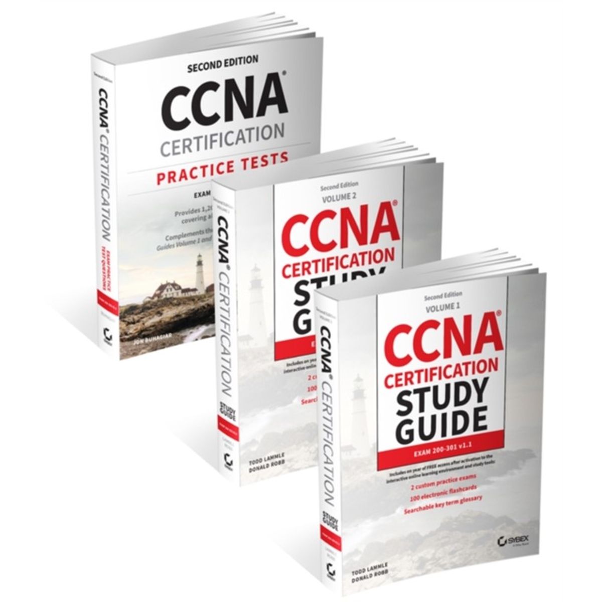 CCNA Certification Study Guide Volume 1, Volume 2, and Practice Tests Kit