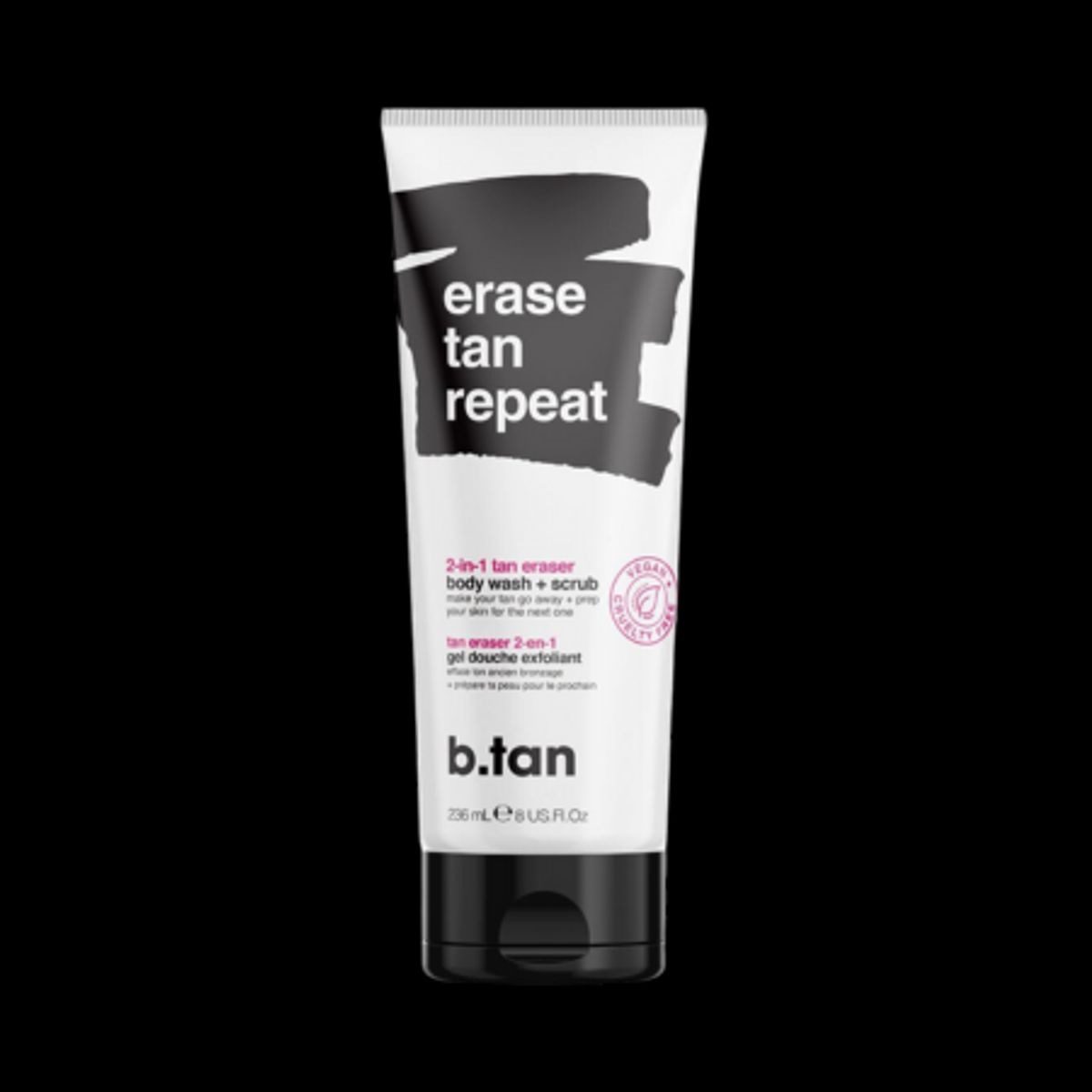 b.tan Erase Tan Repeat 2-In-1 Tan Eraser Body Wash + Scrub - 236 ml