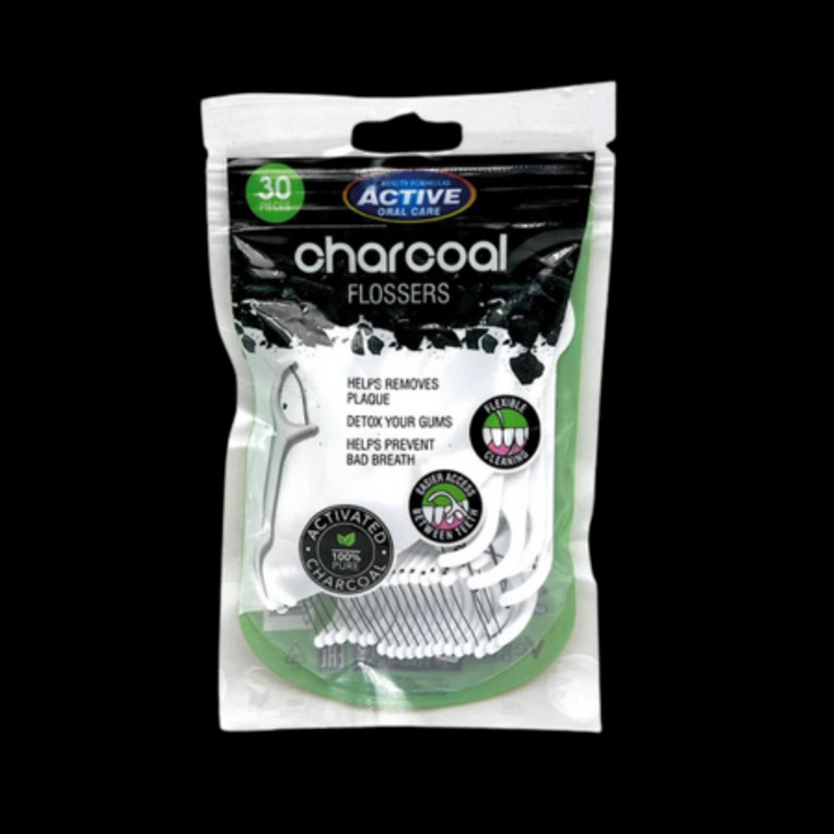 Beauty Formulas Charcoal Tandtråd - 30 stk