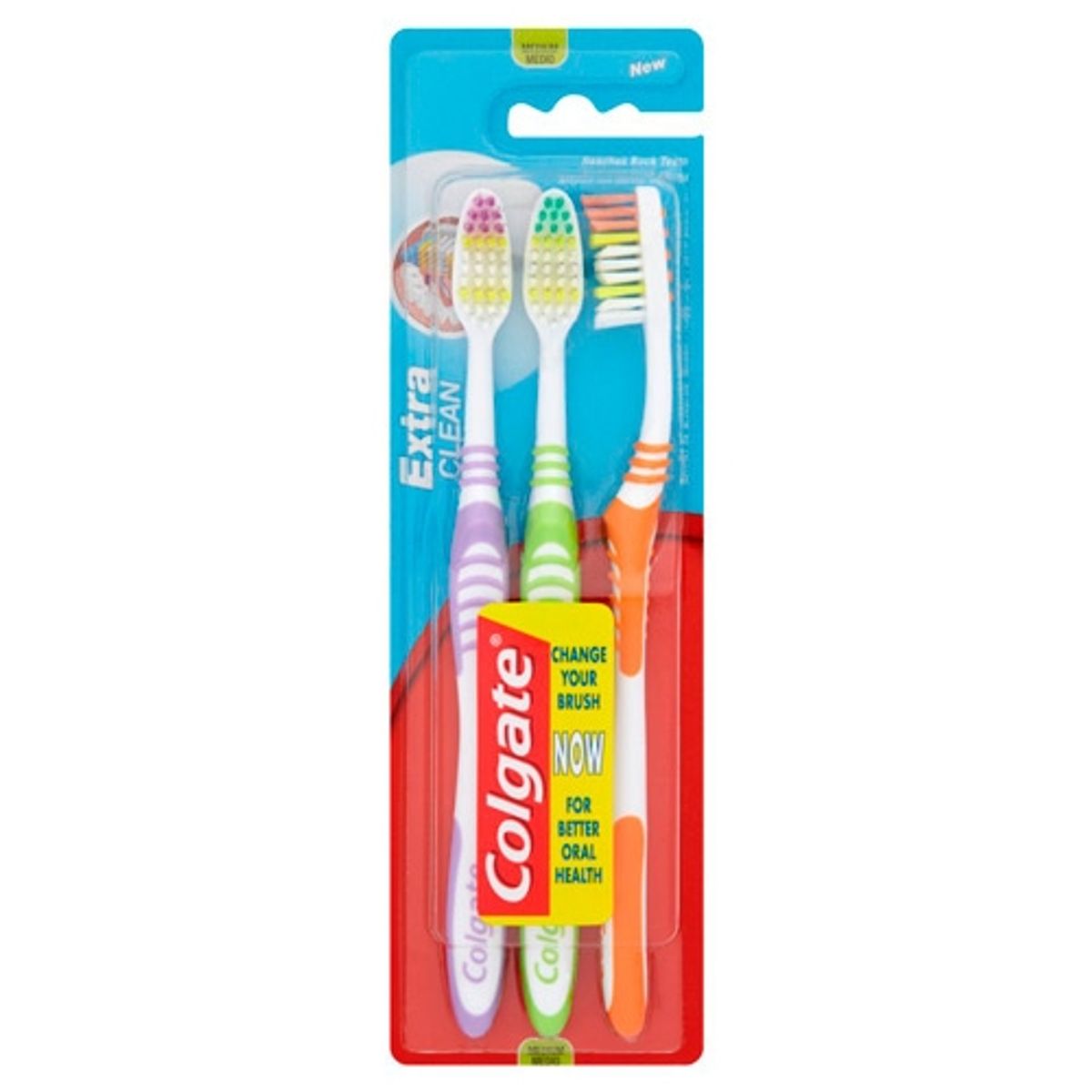 Colgate Extra Clean Tandbørste - 3 stk.