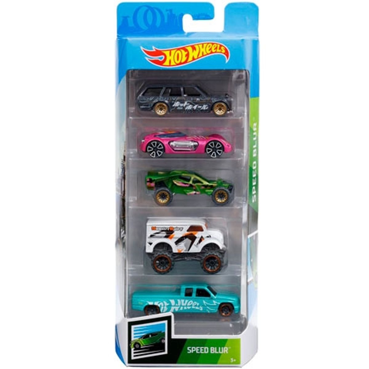 Hot Wheels 5-pack Bilsæt - Speed Blur