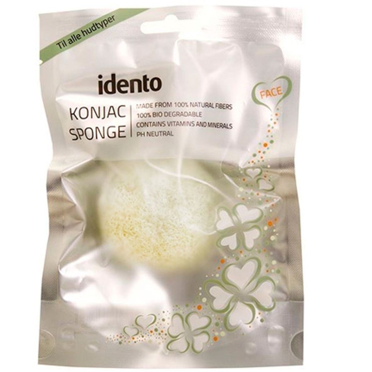 Idento Tør Konjac Svamp - Natur