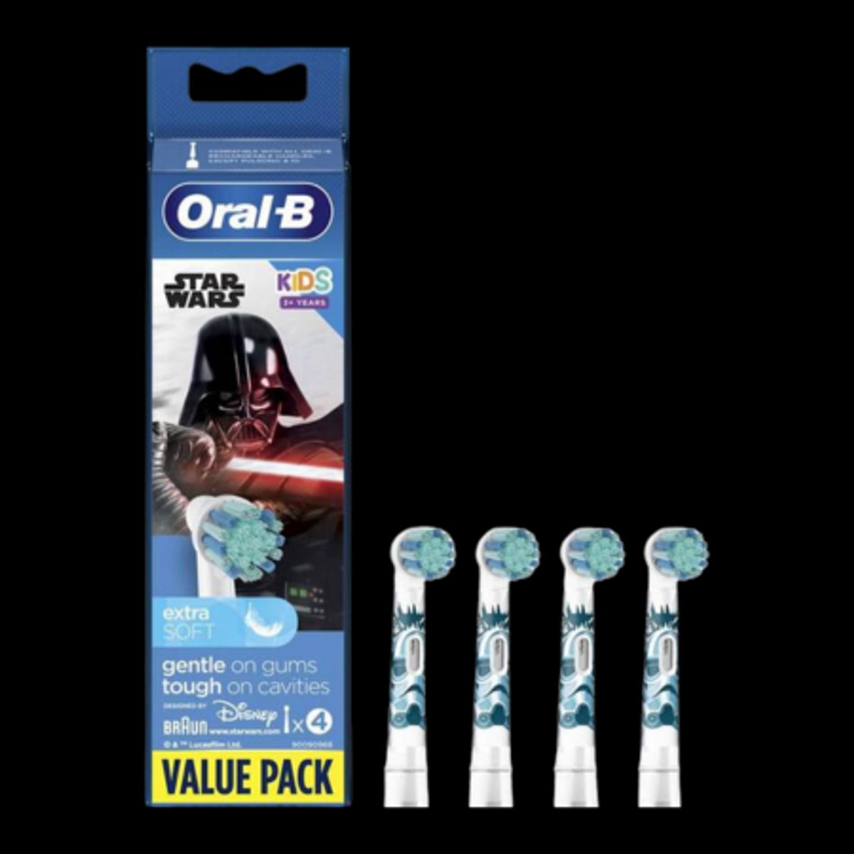 Oral-B Braun StarWars tandbørstehoveder 4-Pak