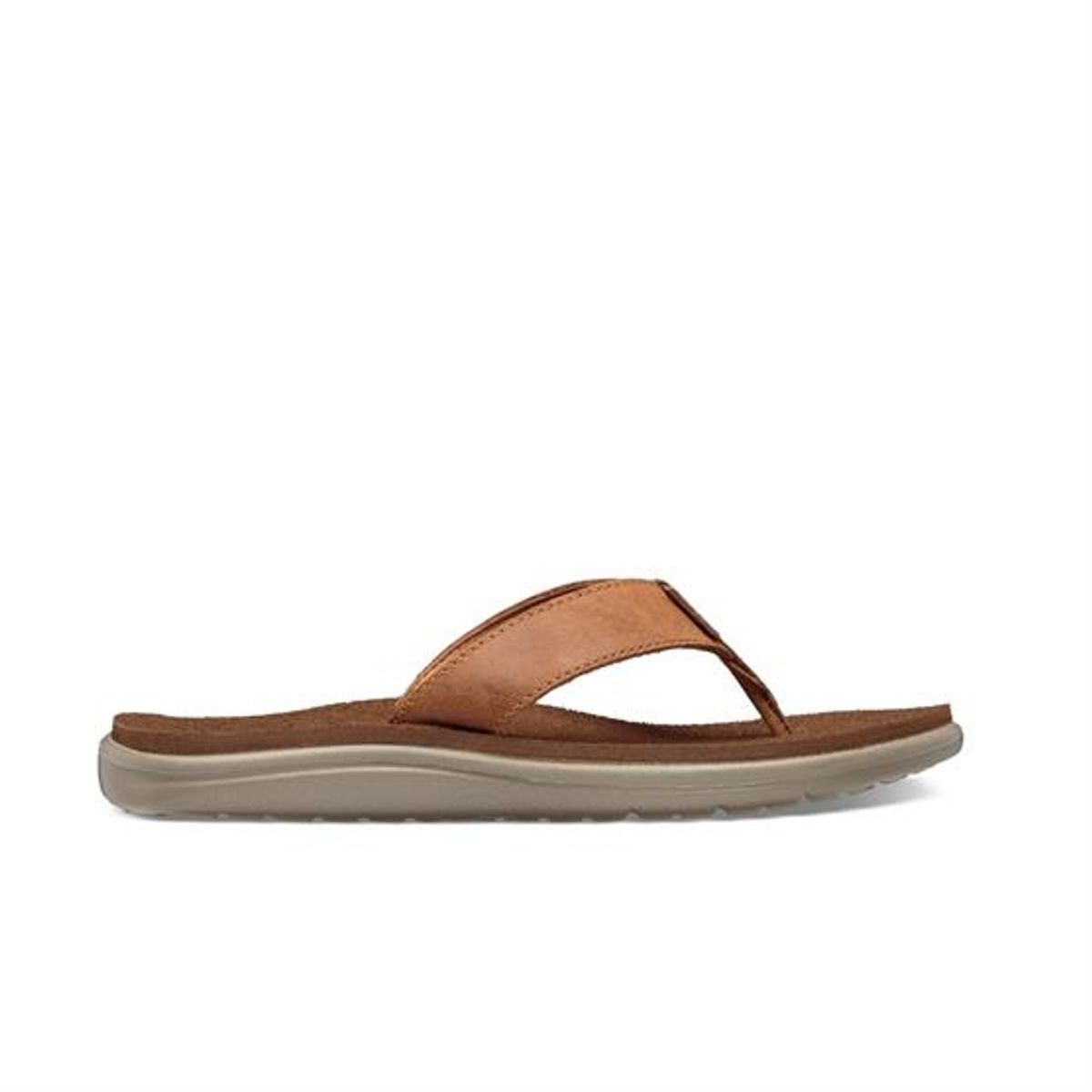 Teva Voya Flip Leather Dame, Chipmunk