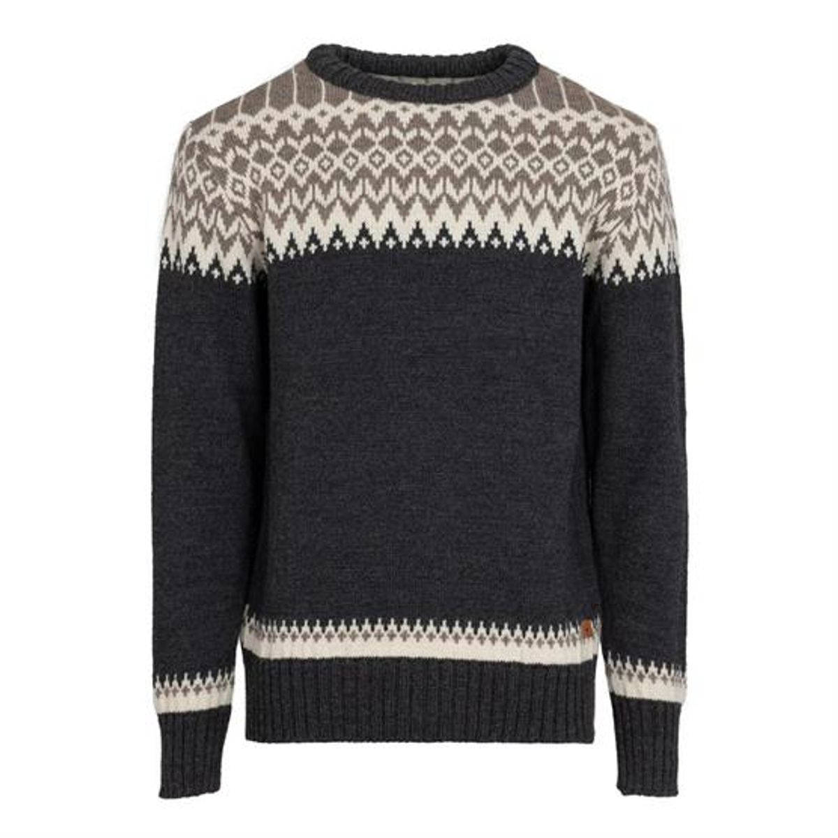 Fuza Wool Mens Alp Sweater, Coal