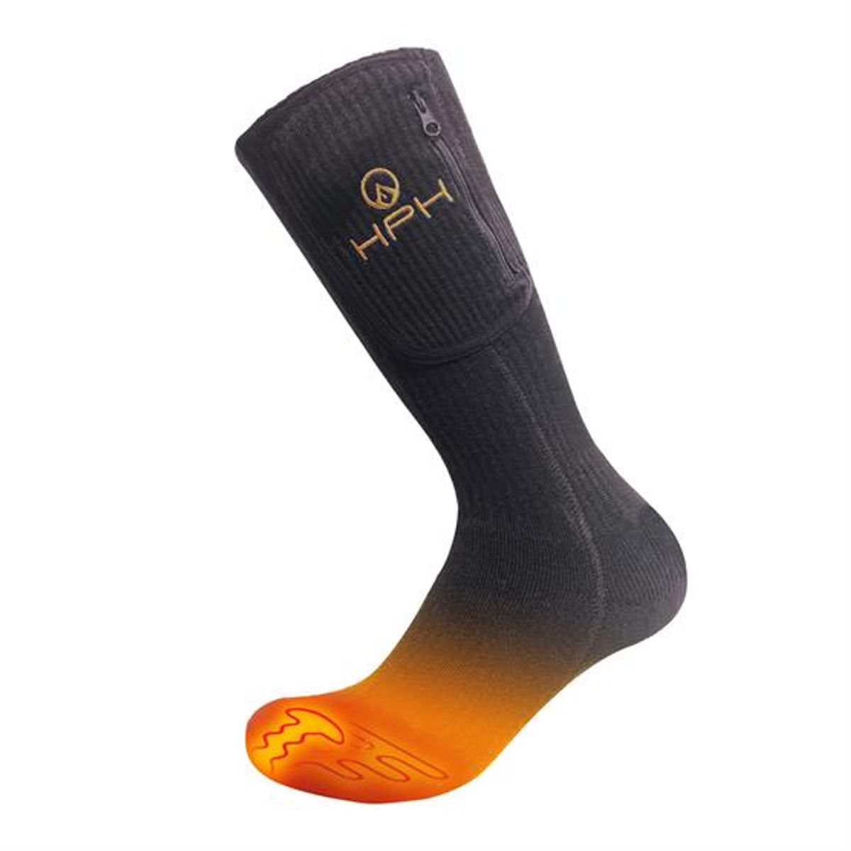 Happyhot Heated Merino Sock Premium 2.0, Black