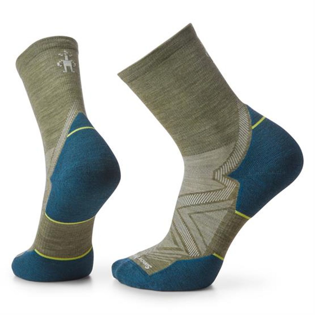 Smartwool Run Targeted Cushion Crew Sock, Winter Moss