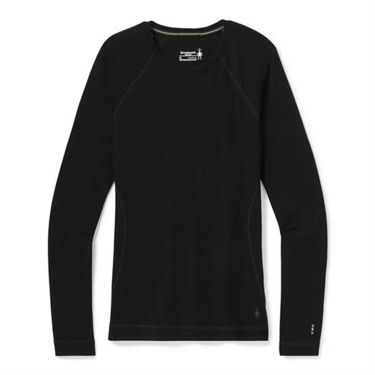 Smartwool Womens Thermal Merino Base Layer Crew, Black