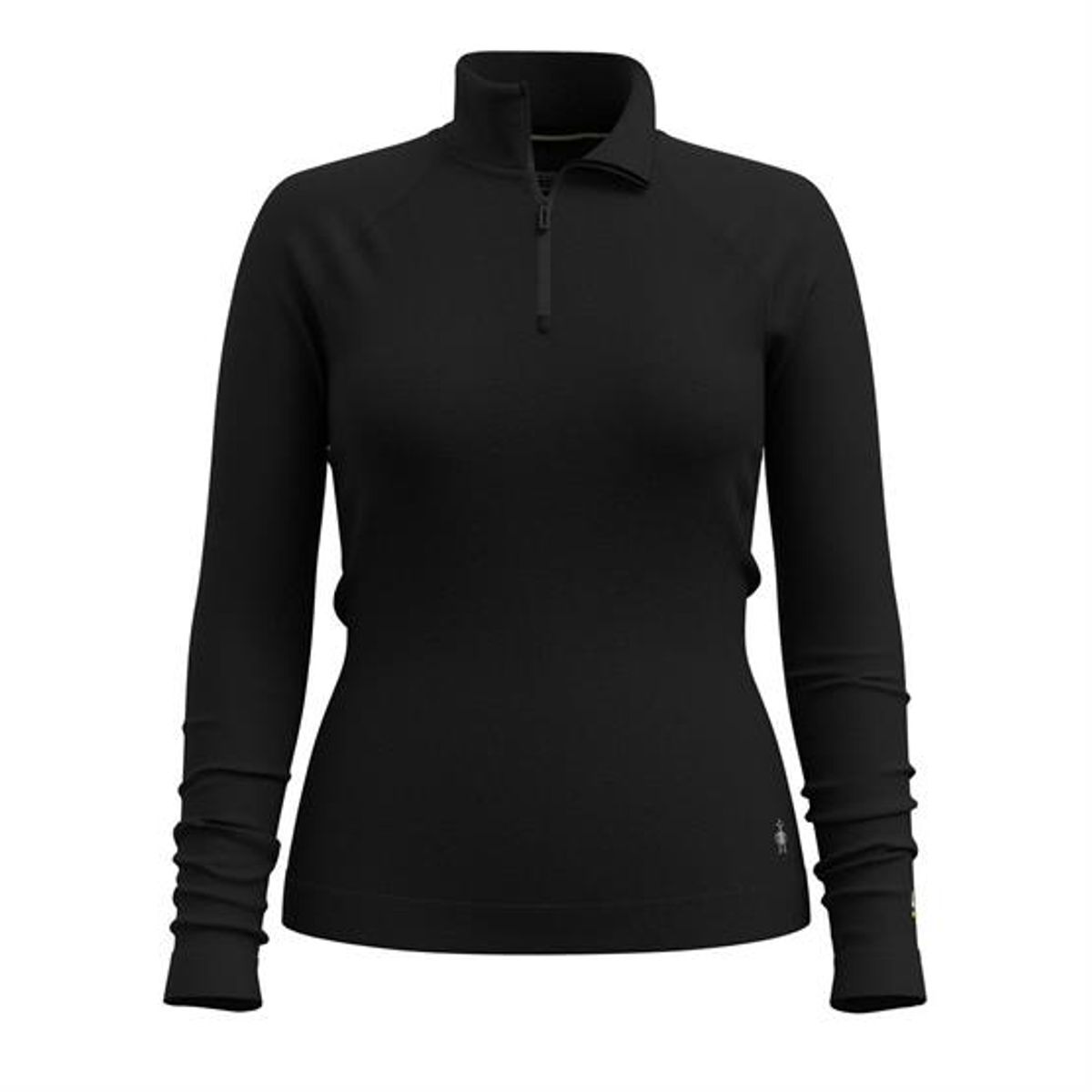 Smartwool Womens Classic Thermal Merino Base Layer 1/4 Zip, Black