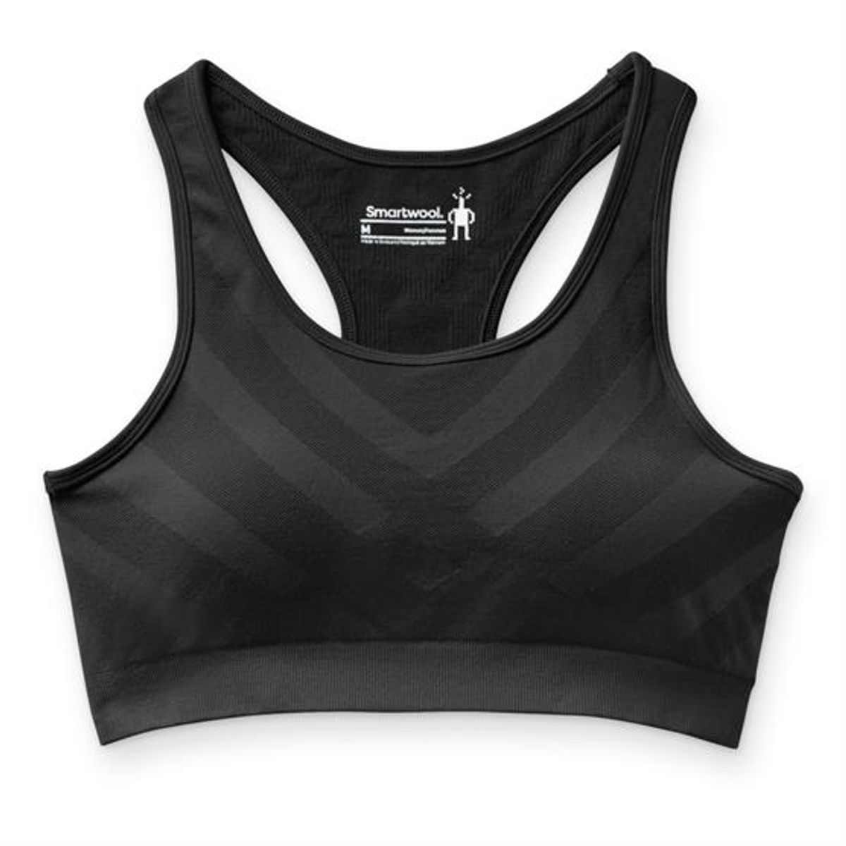 Smartwool Womens Seamless Racerback Bra, Black