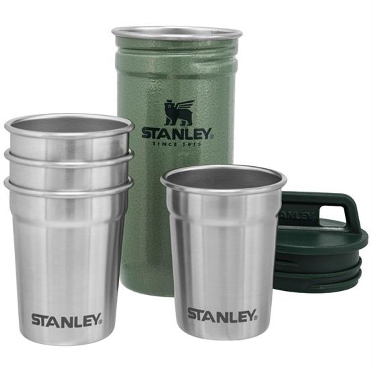 Stanley Adventure Nesting Shot Glass Set, Hammertone Green