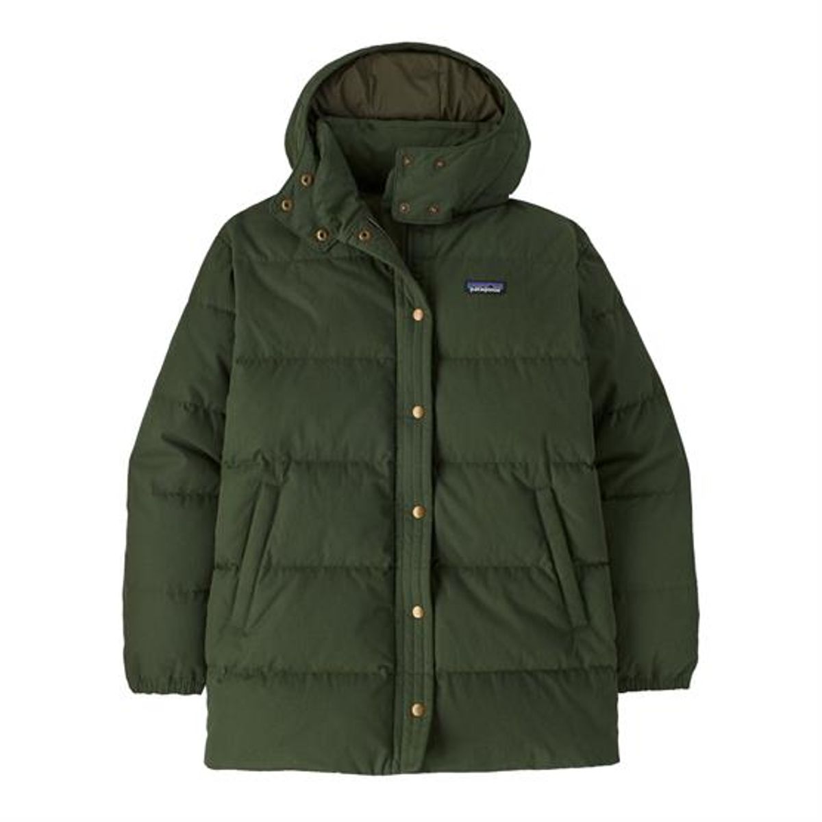 Patagonia Womens Cotton Down Parka, Torrey Pine Green