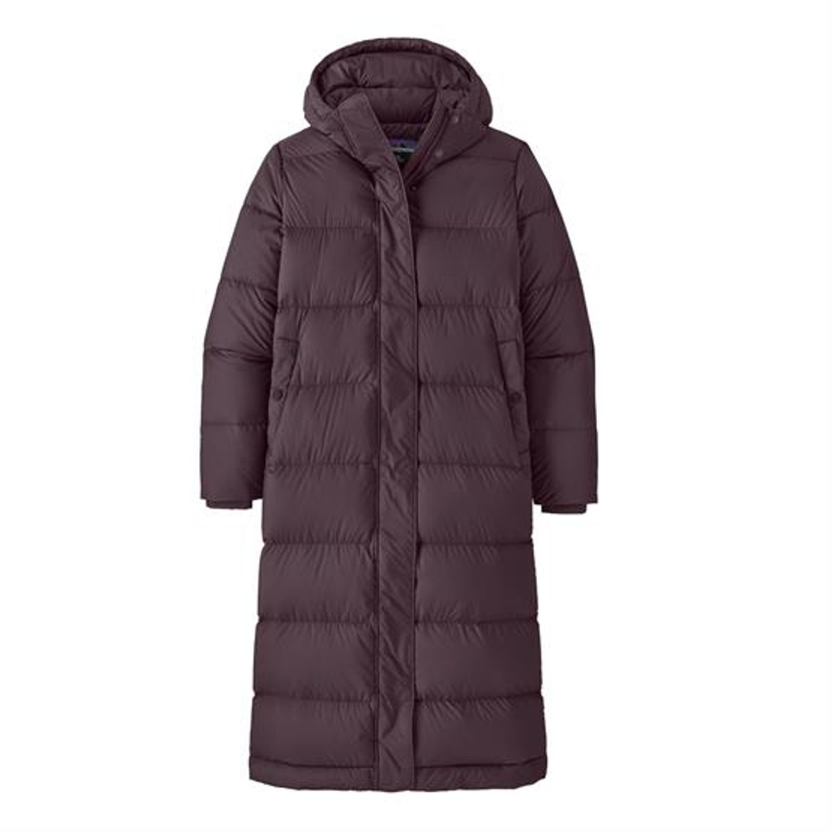 Patagonia Womens Silent Down Long Parka, Obisdian Plum