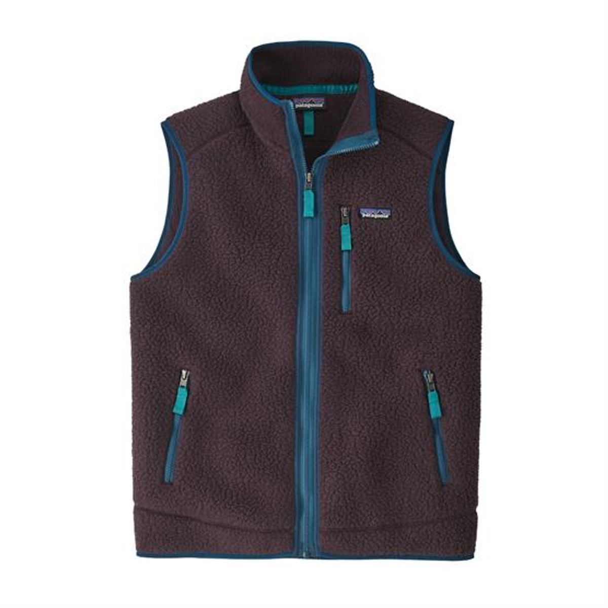 Patagonia Mens Retro Pile Vest, Obsidian Plum