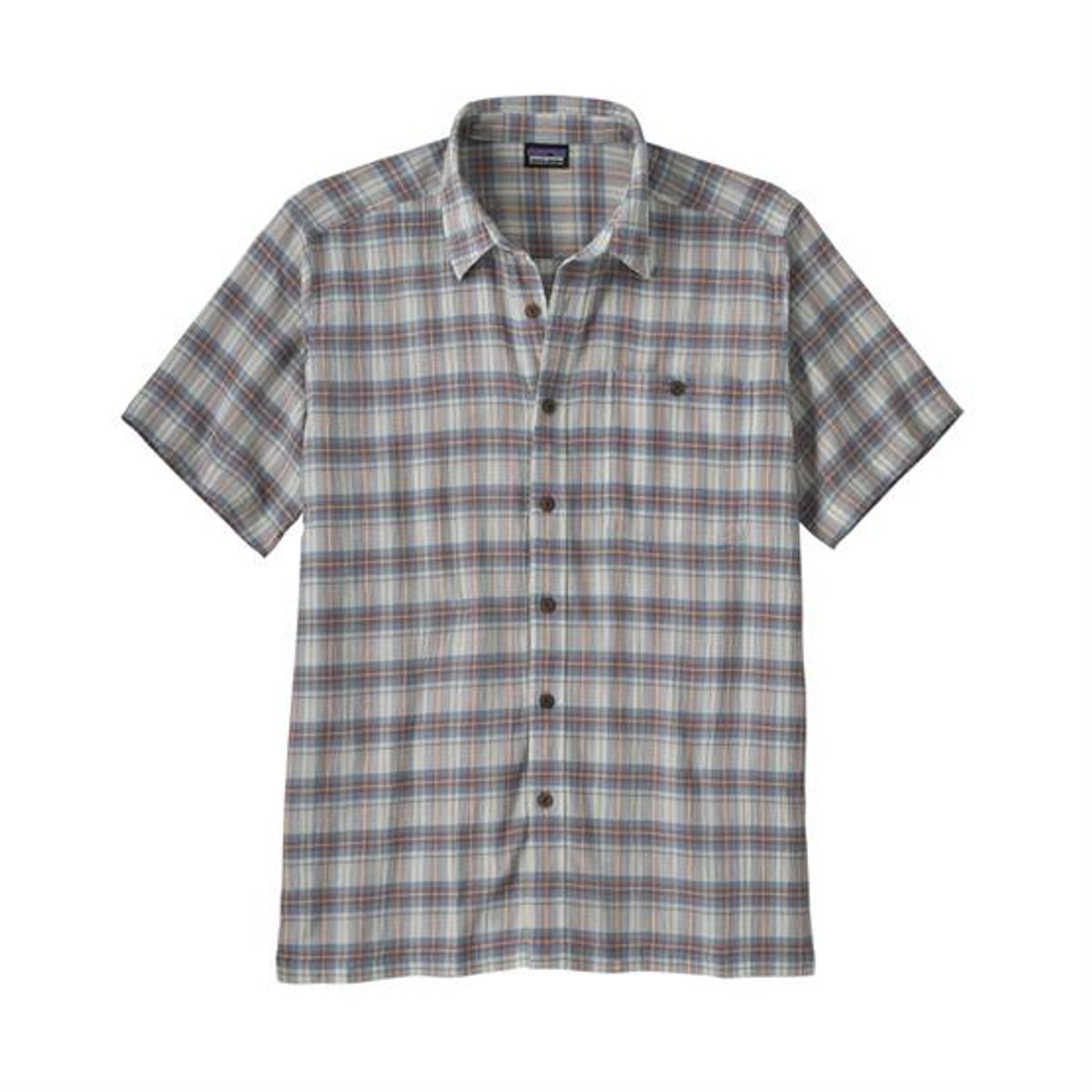 Patagonia Mens A/C Shirt, Breezy Plaid / Steam Blue