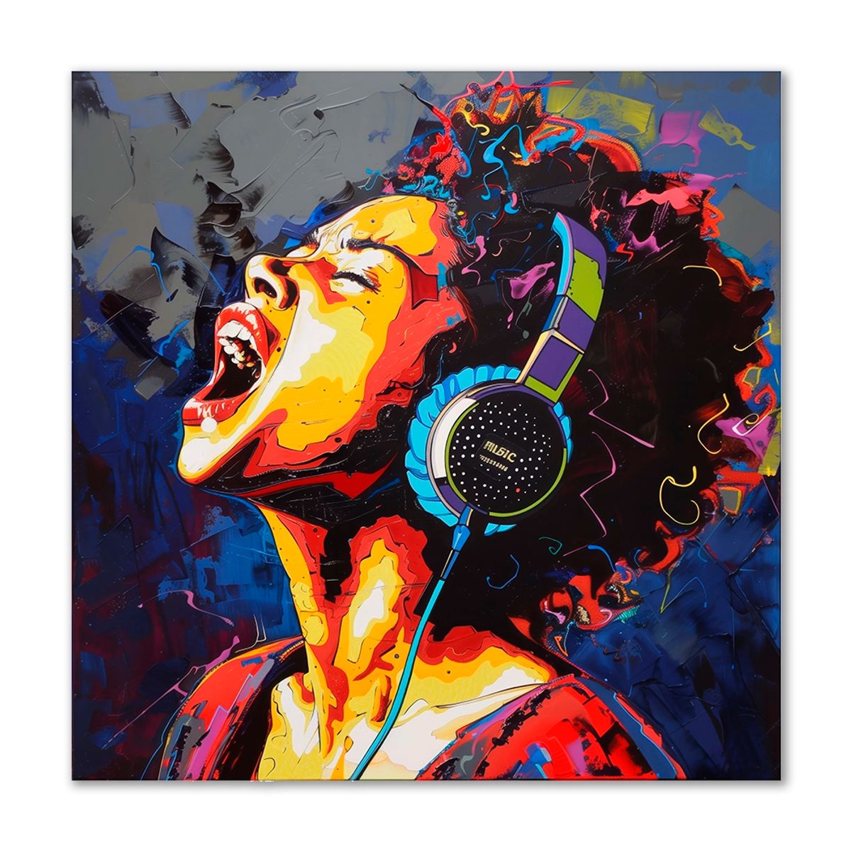 Alive with Music - 80x80 cm. - Ingen