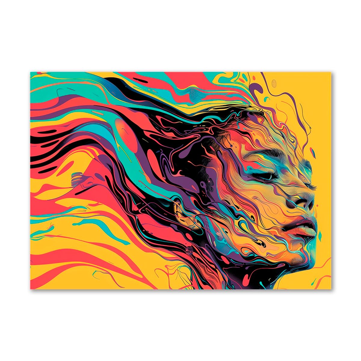 Flowing Face - 60x80 cm. - Ingen