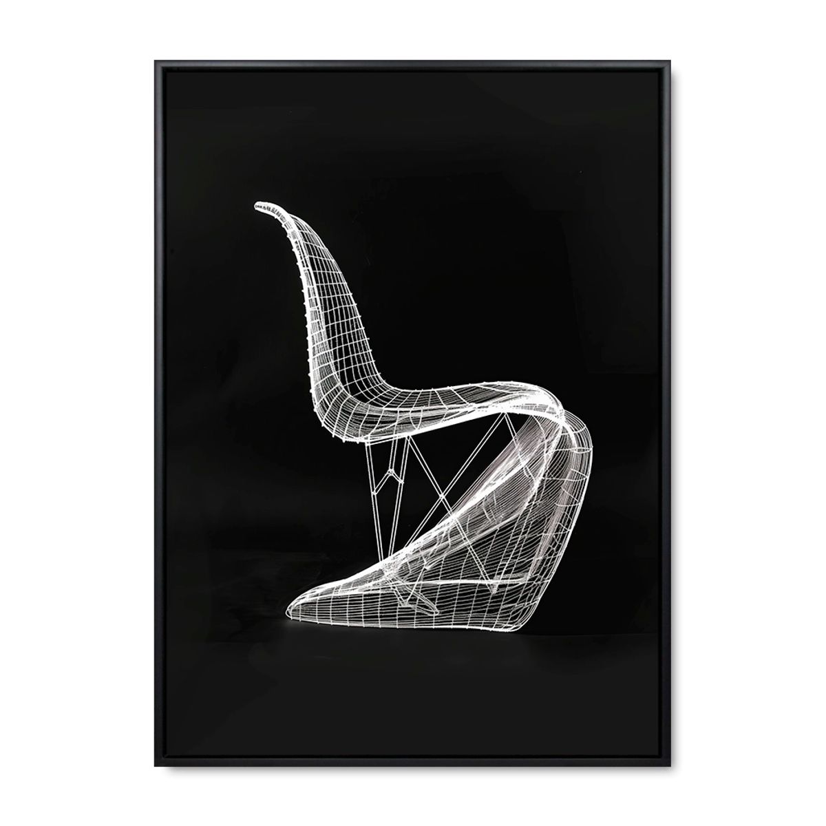 Graceful 5 - 70x100 cm. - Sort ramme