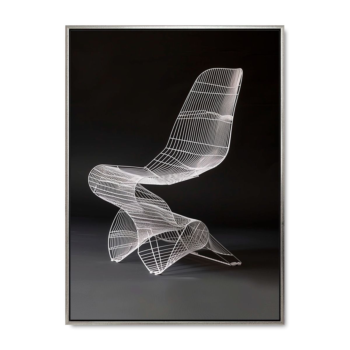 Graceful 6 - 60x80 cm. - Sølv ramme