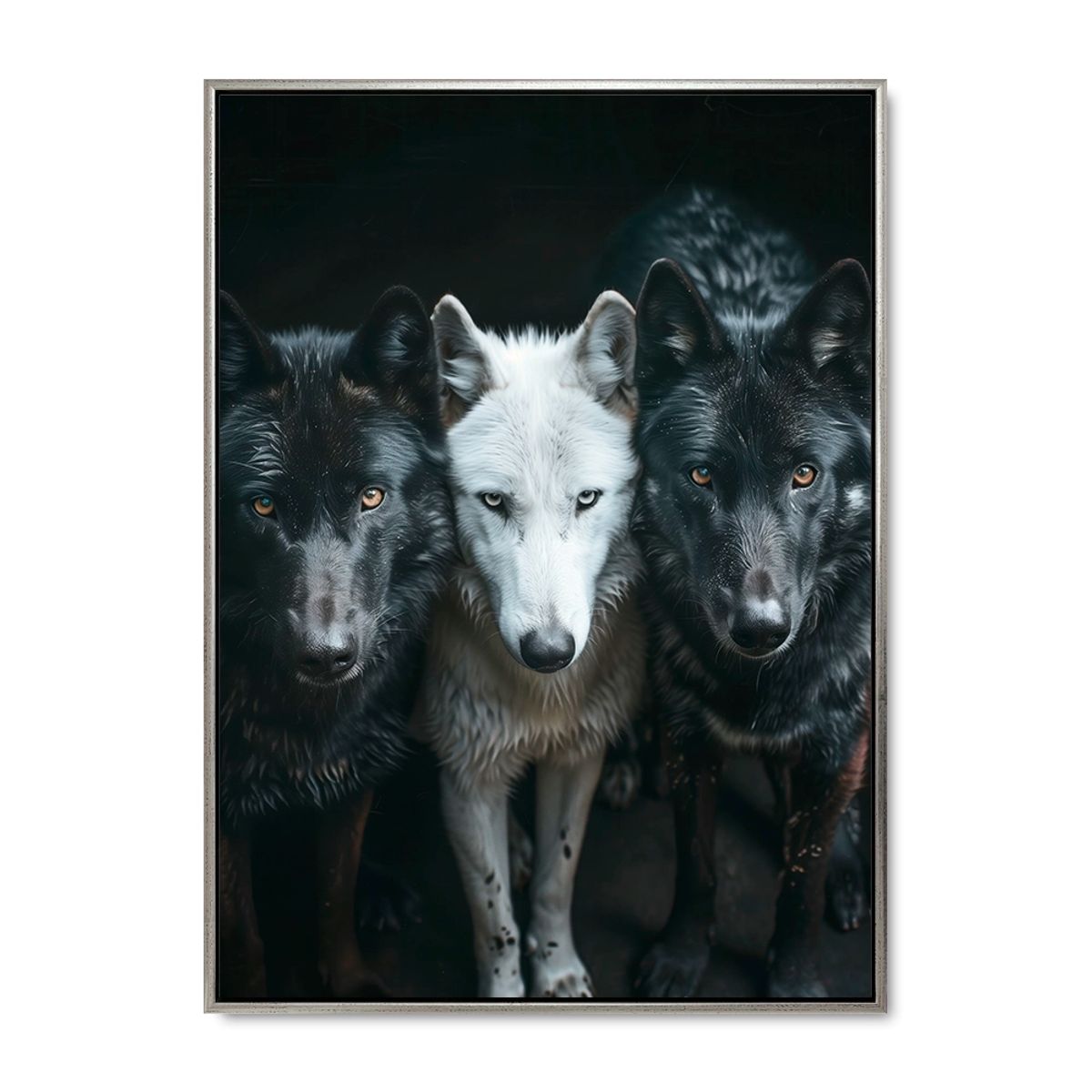 Loyal Pack - 60x80 cm. - Sølv ramme